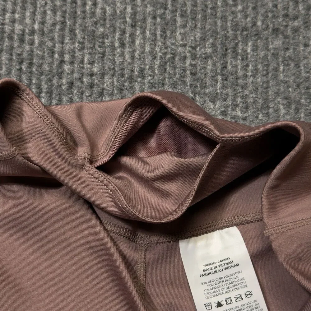 Nike Women 7/8 Running Leggings Dri-Fit Large Purple DB4374-298 Dusty Rose NWOT